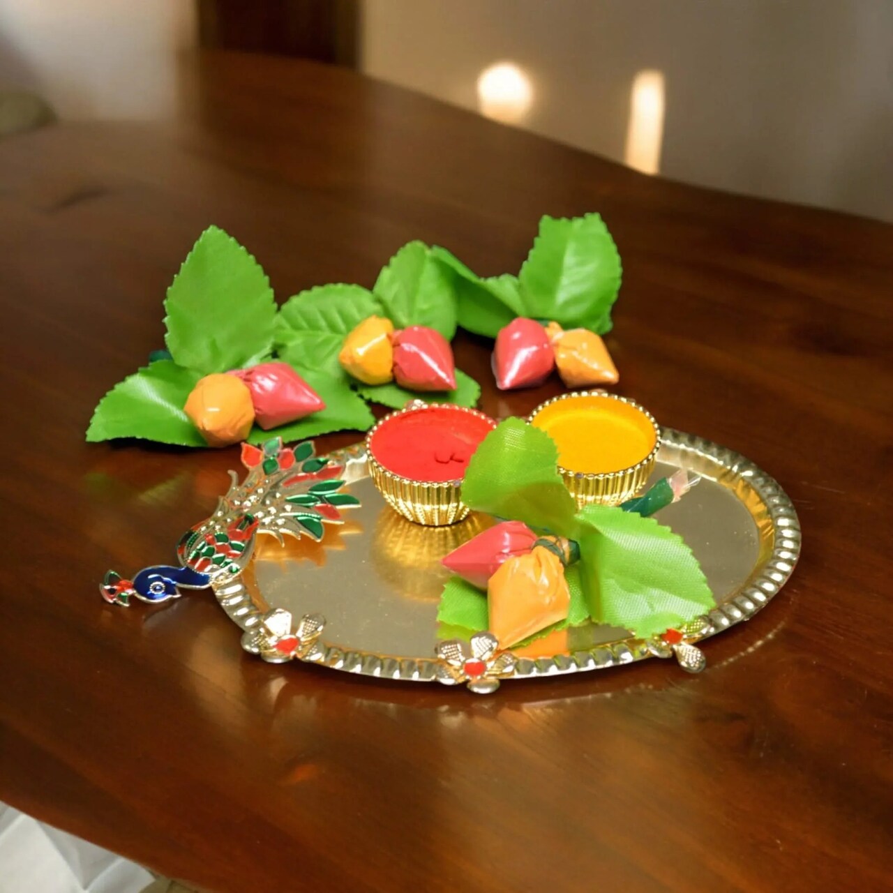 Haldi Kumkum Packets Bulk Strawberry Style Mini Packs Premium Sindoor and Turmeric Powder Combo - Hindu Thamboolam Set for Indian Wedding Havan Durga Puja Festive Essentials Return Gift